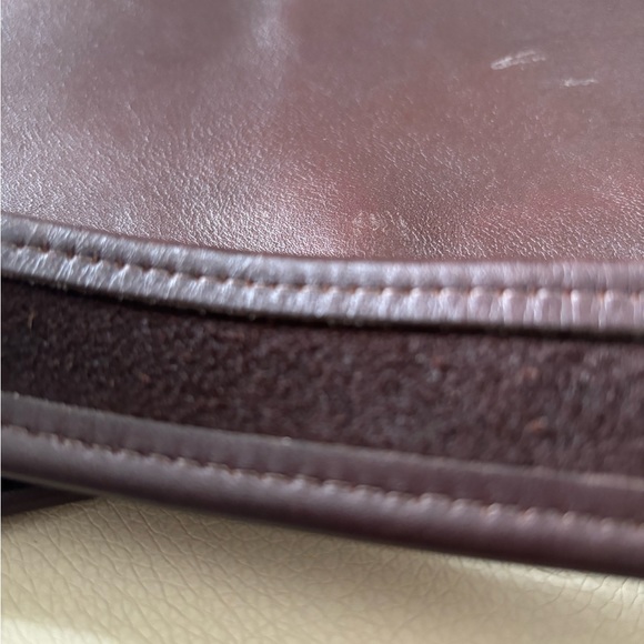 VINTAGE Glove Tan Mahogany Legacy Coach Bag Story Patch #9953 June 1997 - Picture 9 of 9